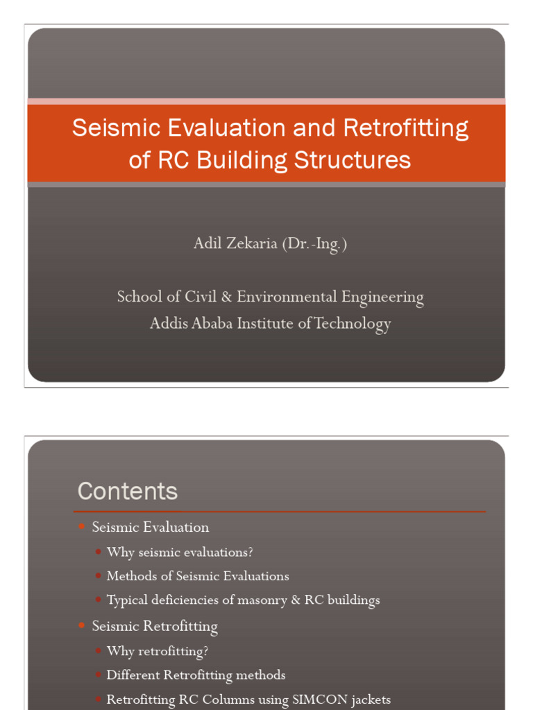 Sesimic Evaluation and Retrofittings 2025 PDF | PDF | Earthquake ...