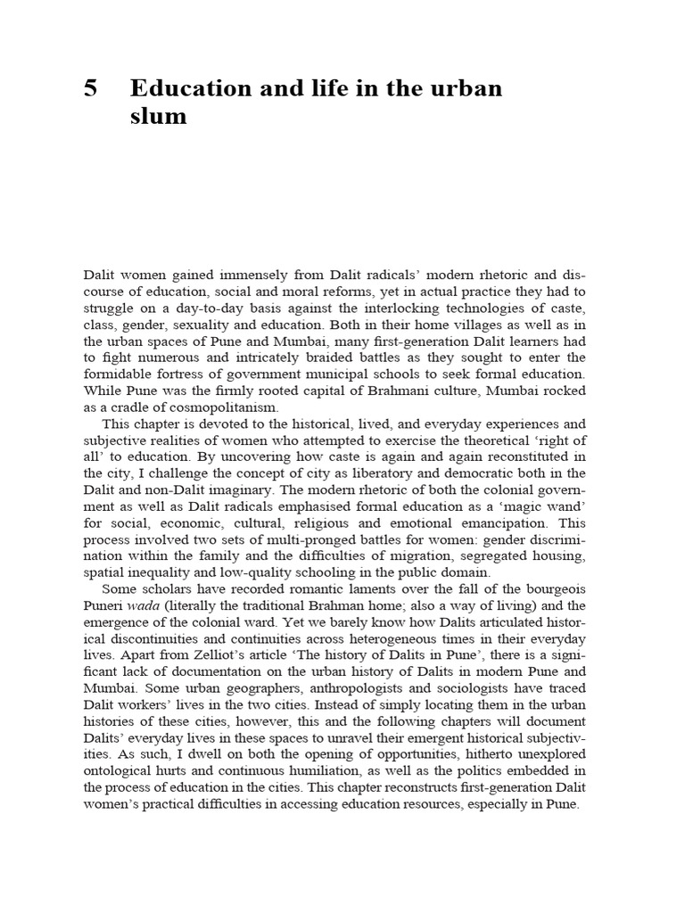 Paik, Shailja 2014 Dalit Women's Education in Modern India | PDF ...