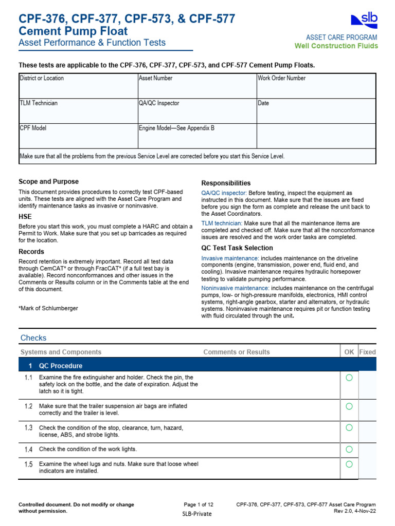 ACP CPF Asset Performance Function Test - 7338638 - 02 | PDF | Pump | Valve