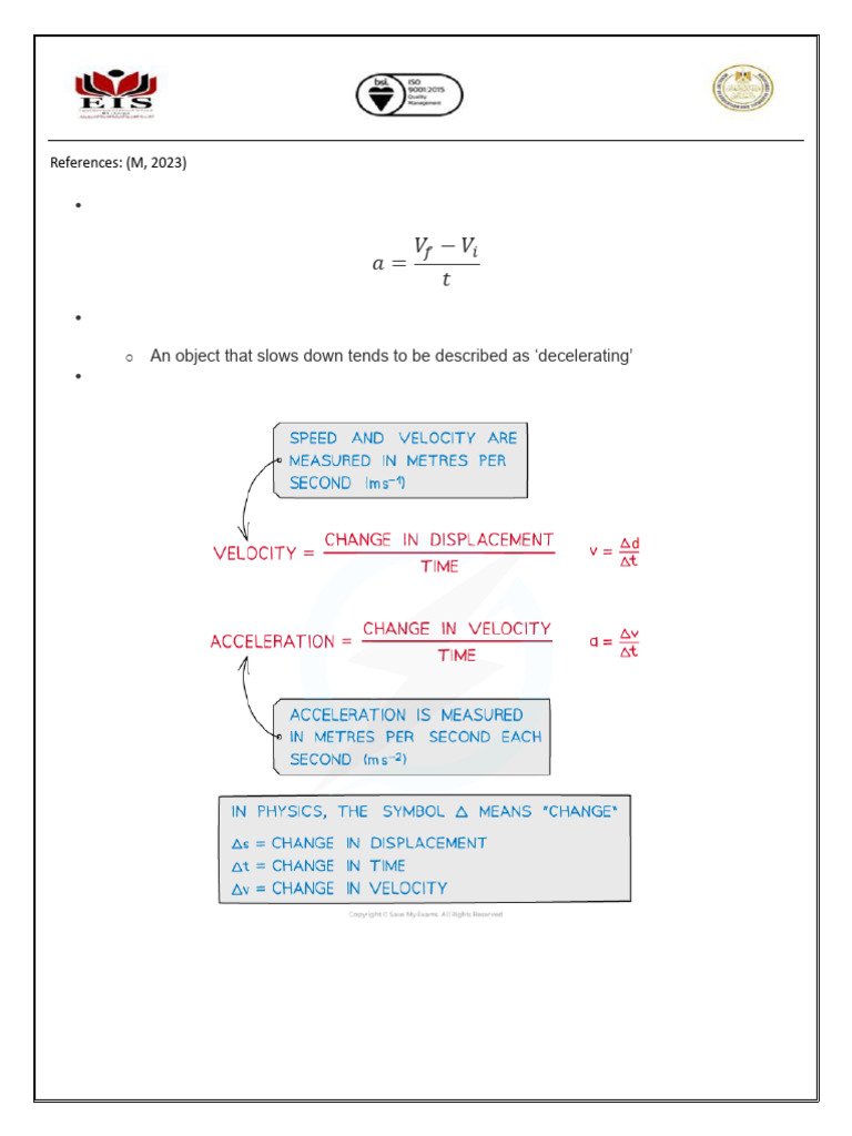 Understanding Acceleration and Deceleration | PDF