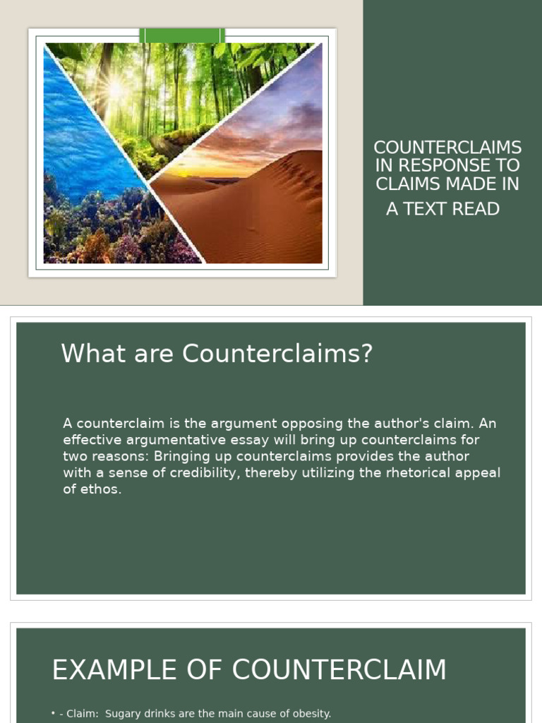Counterclaim Examples and Writing Tips | PDF