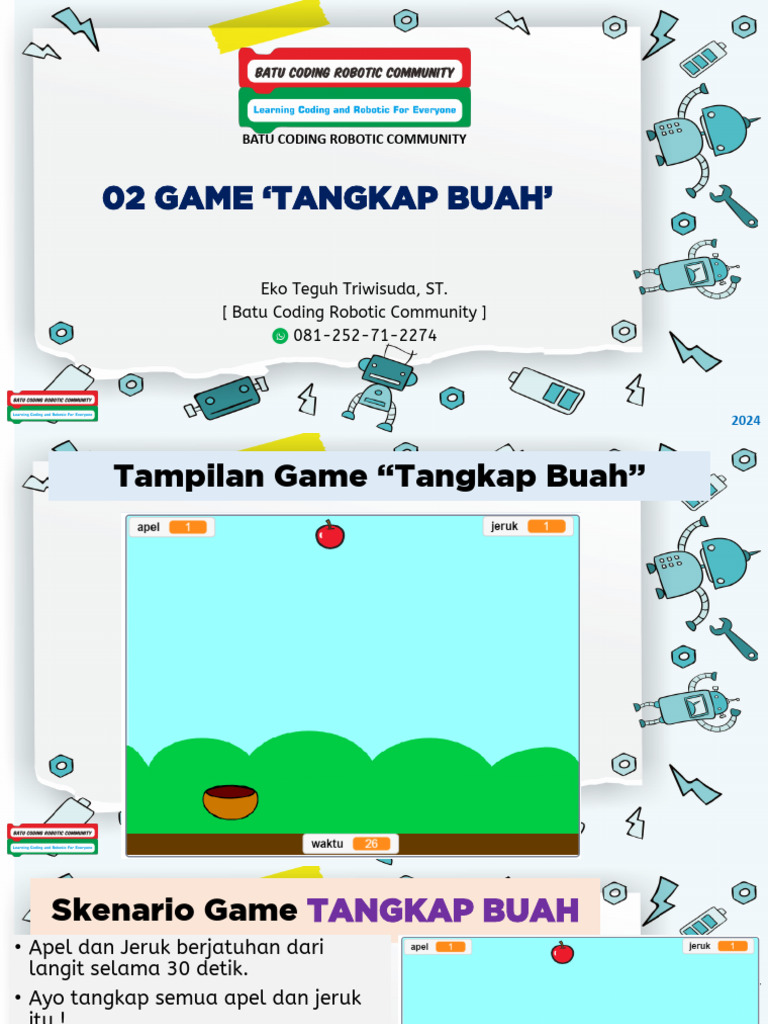 Tutorial Game Tangkap Buah di Scratch | PDF