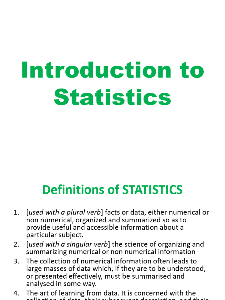 Introduction to Statistics and Data Analysis | PDF | Statistics ...