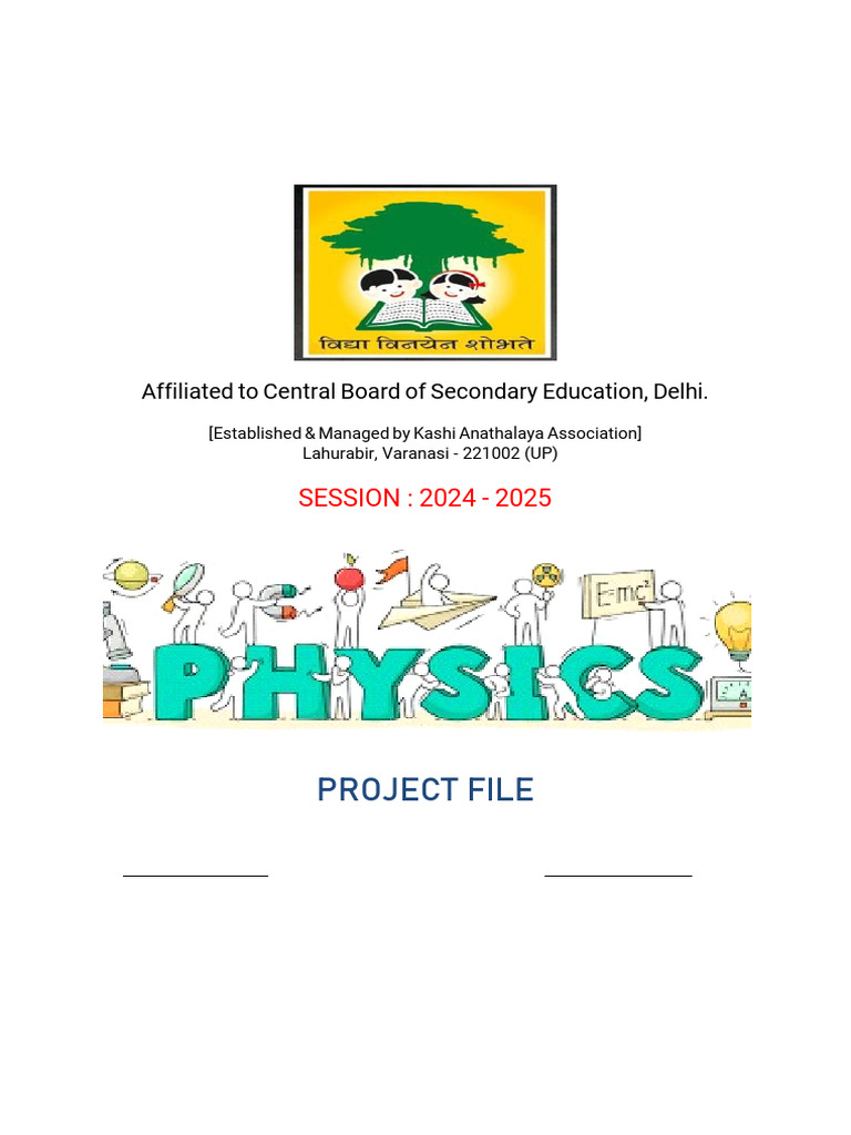 Project File for Class XI Physics | PDF