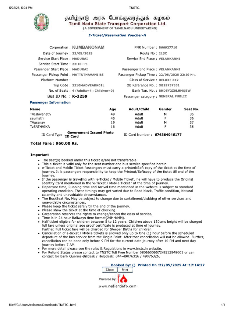 Ticket 1 | PDF