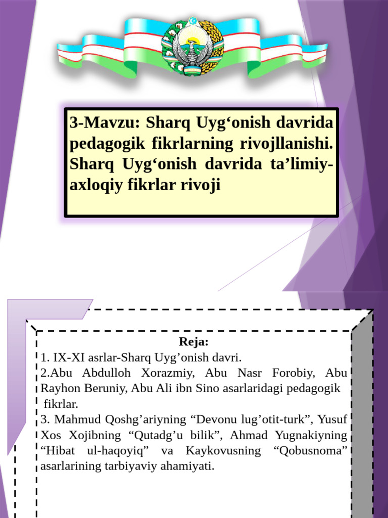 3-Mavzu - Sharq Uy'onidh Davri | PDF