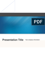 Presentation Title: Your Company Information