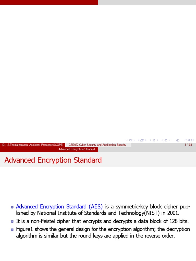 6-AES Algorithm-06-09-2022 | PDF | Cryptography | Cyberwarfare
