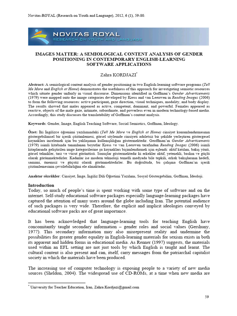 Gender Representation in Language Software | PDF | Gender | Gender Studies