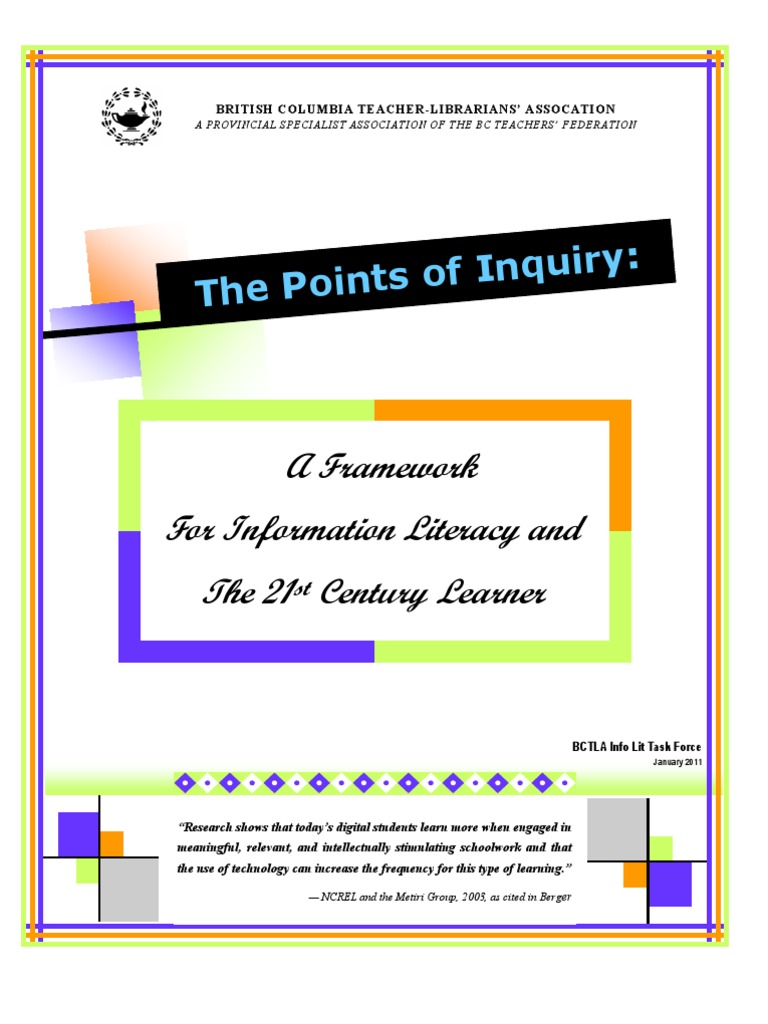 Points of Inquiry PDF Inquiry Based Learning Information Literacy