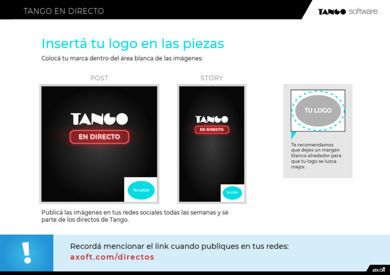 Inserta tu logo en directos de Tango | PDF