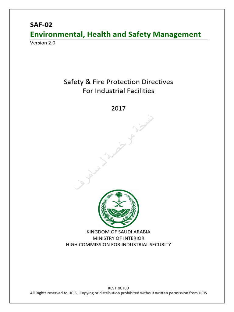 EHS Management Directives for Industry | PDF | Safety | Working Conditions