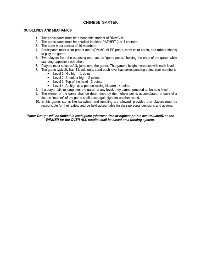 Guidelines Trad Games Pathfit | PDF | Chess Openings | Chess