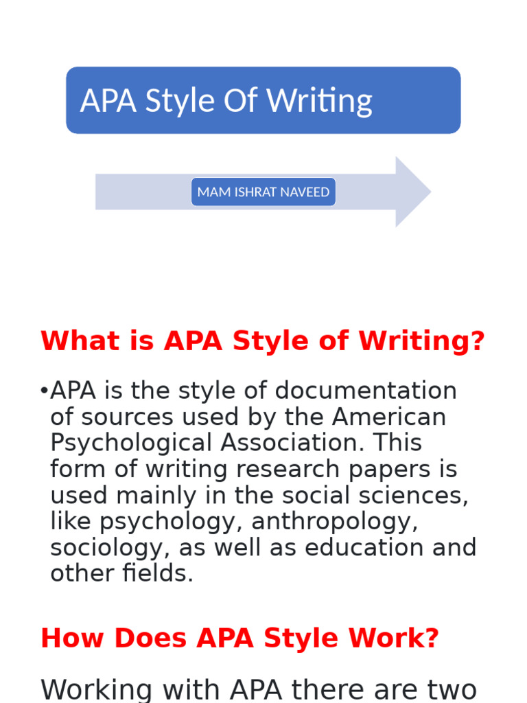 Apa Style of Writing-1 | PDF | Citation | Apa Style