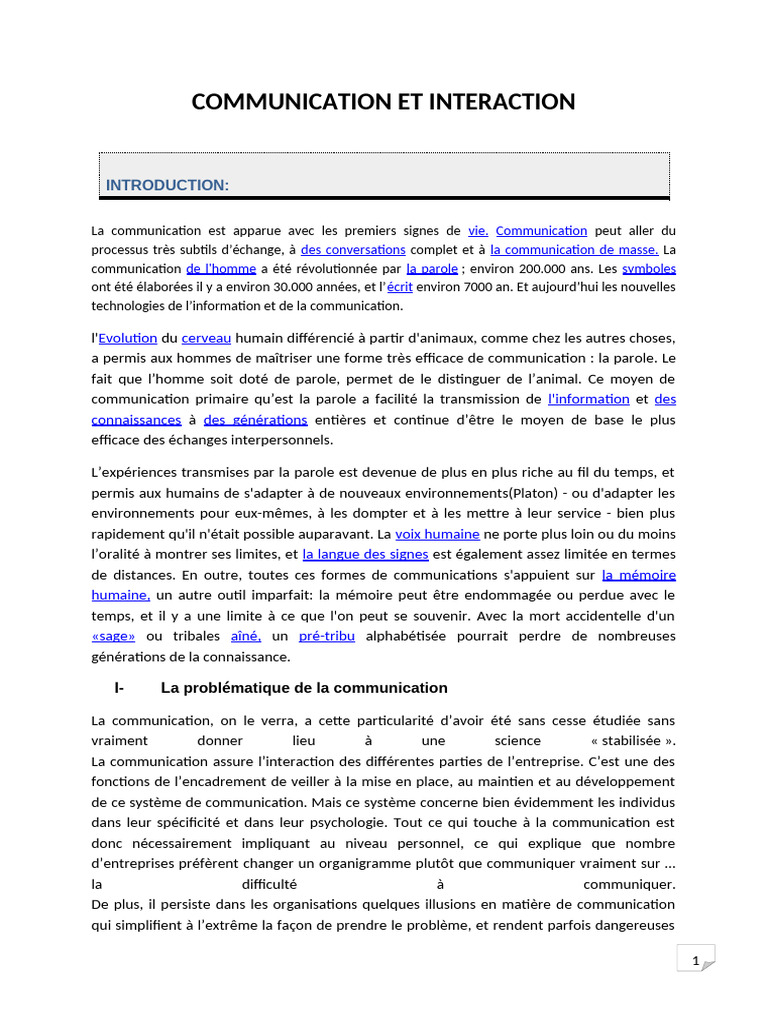 Communication et interaction sur le web | PDF | Internet | Internet et Web