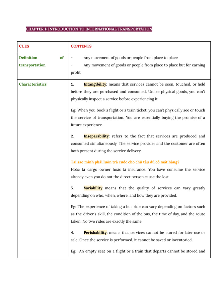 Overview of International Transportation | PDF | Transport | Freight ...