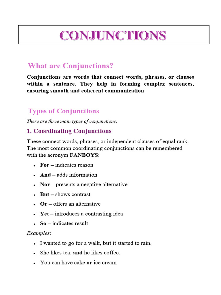 Conjunction S New | PDF