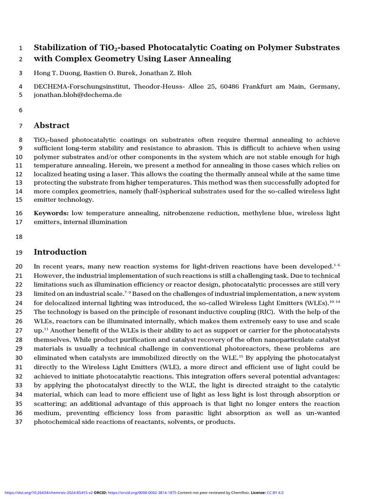 Laser Annealing for TiO2 Coatings on Polymers | PDF | Titanium Dioxide ...