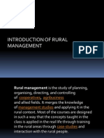 Introduction of Rural Management