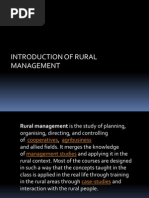 Introduction of Rural Management