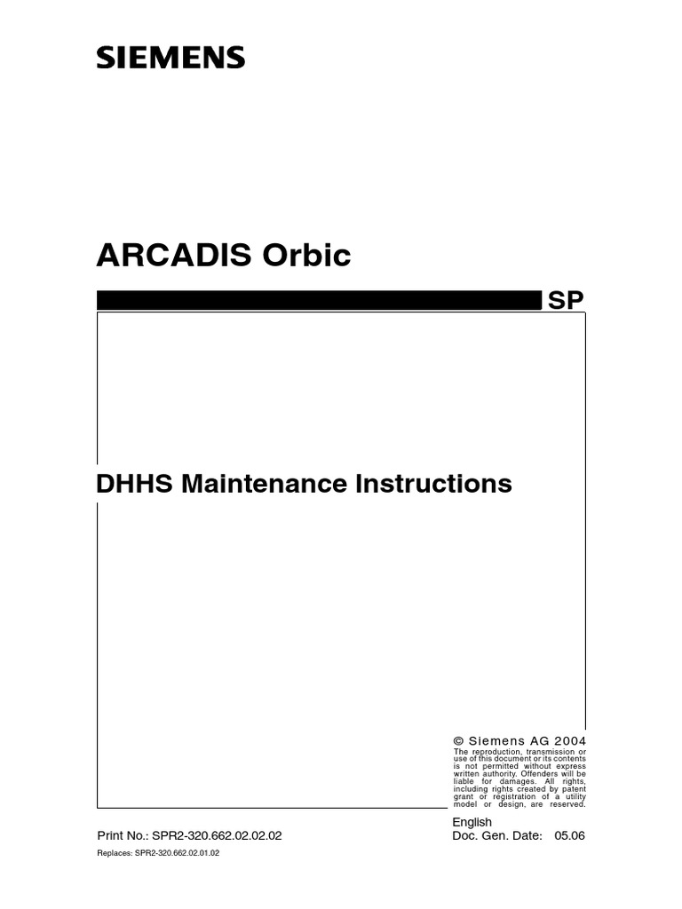 ARCADIS Orbic Maintenance Guide | PDF | Calibration
