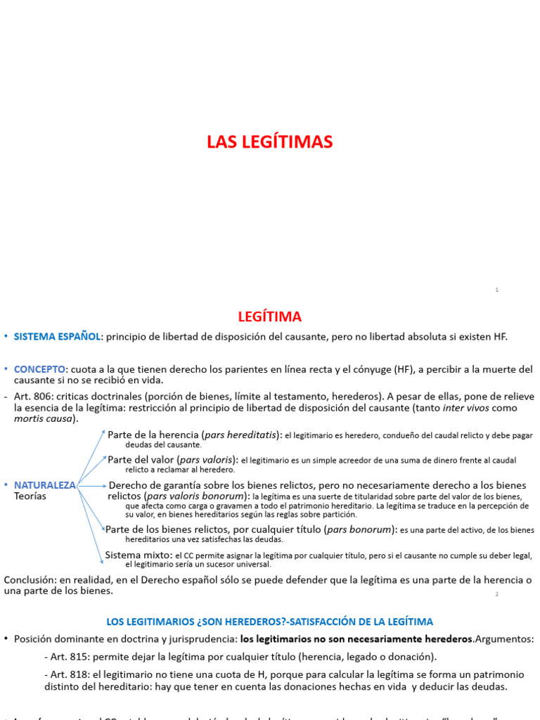 Las Legítimas | PDF | Herencia | Intestacy