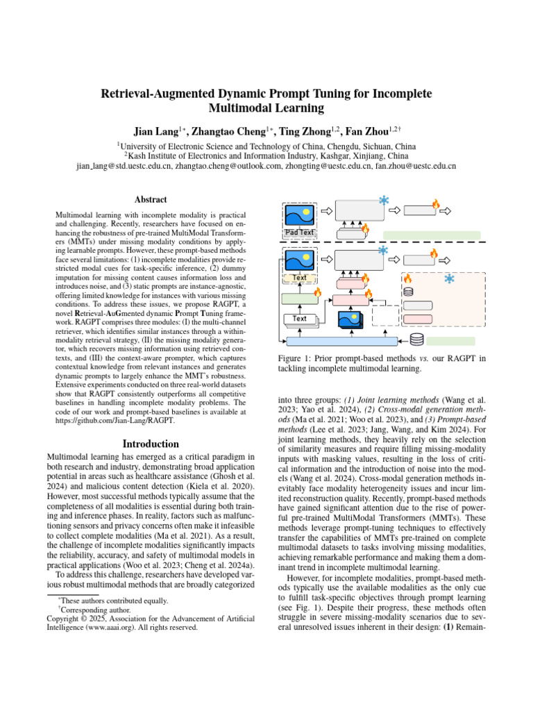 RAGPT: Dynamic Prompt Tuning for Multimodal Learning | PDF | Learning ...