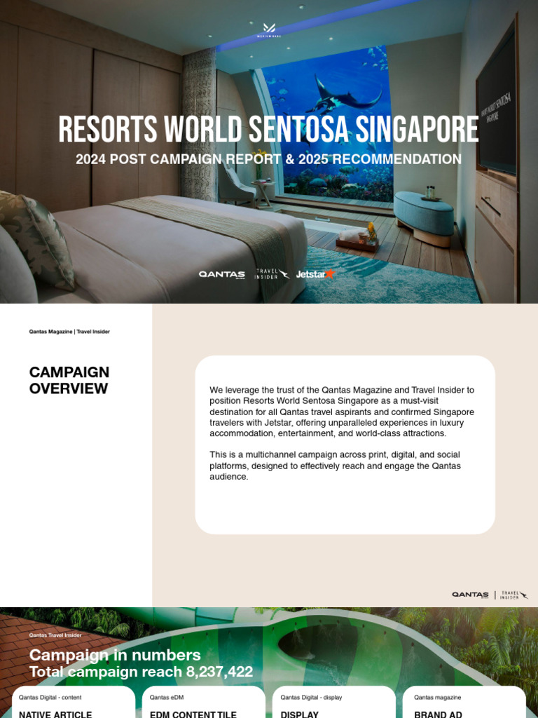 Resorts World Sentosa Qantas Campaign PCR & 2025 Qantas Audience Update ...