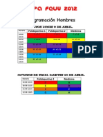 Fixture Copa FEUV 2012