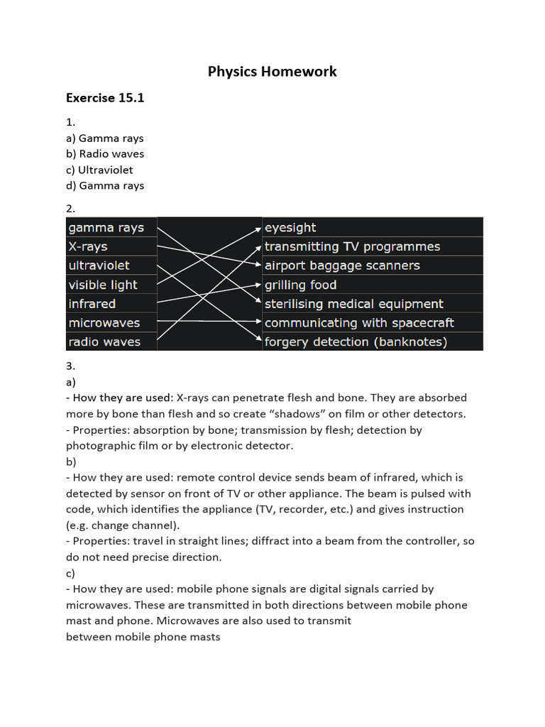 Physics Homework: Exercise 15.1 | PDF