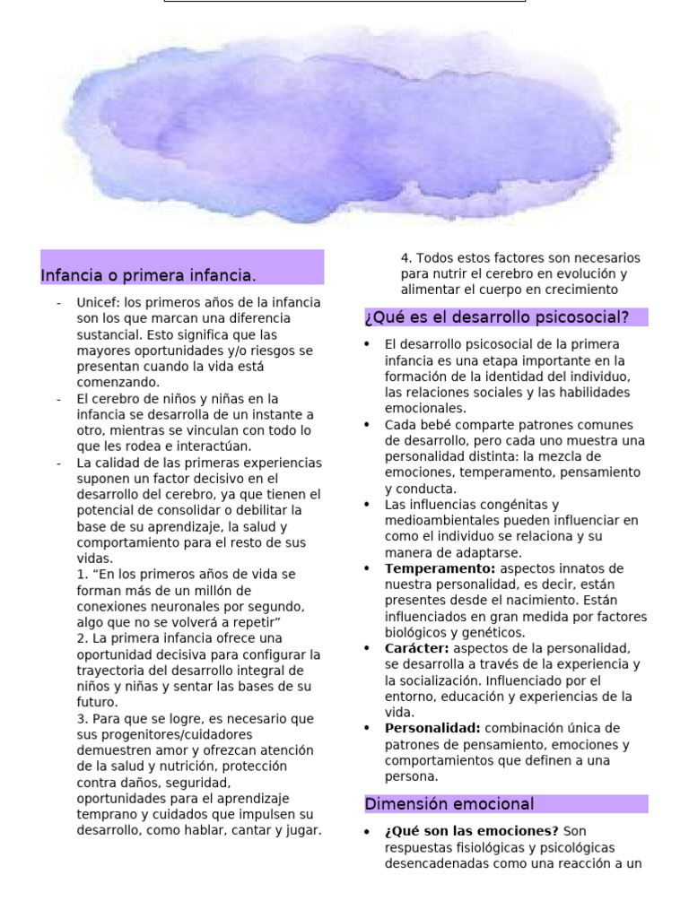 Desarrollo Integral en la Primera Infancia | PDF | Abuso infantil | Memoria