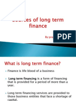 Sources of Long Term Finance