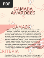 Profiles of 16 GAMABA Awardees | PDF | Weaving | Entertainment (General)