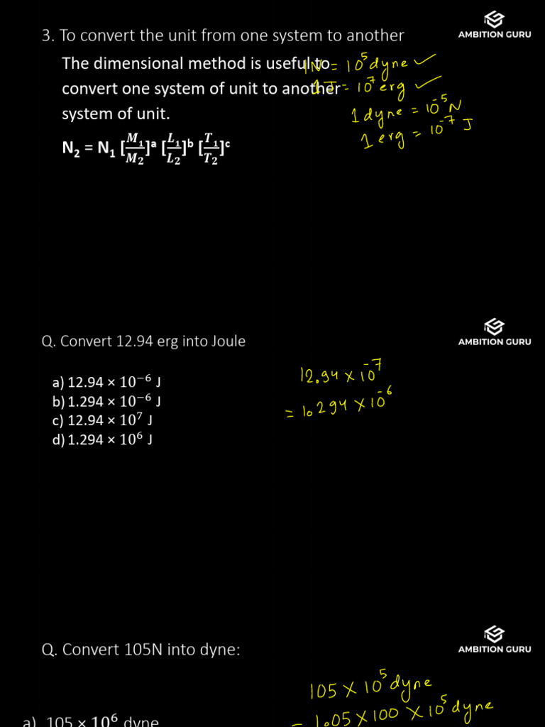 Unit Conversion and Measurement Errors Guide | PDF | Applied And ...