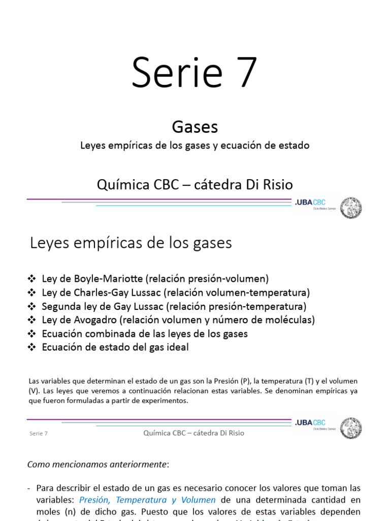 Leyes de los Gases: Boyle, Charles y Gay Lussac | PDF | Gases | Mole ...