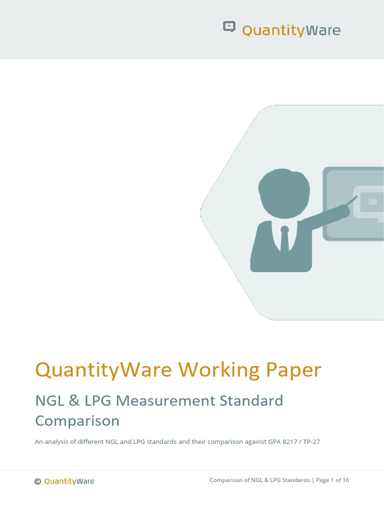 NGL & LPG Standards Comparison Guide | PDF | Density | Liquefied ...