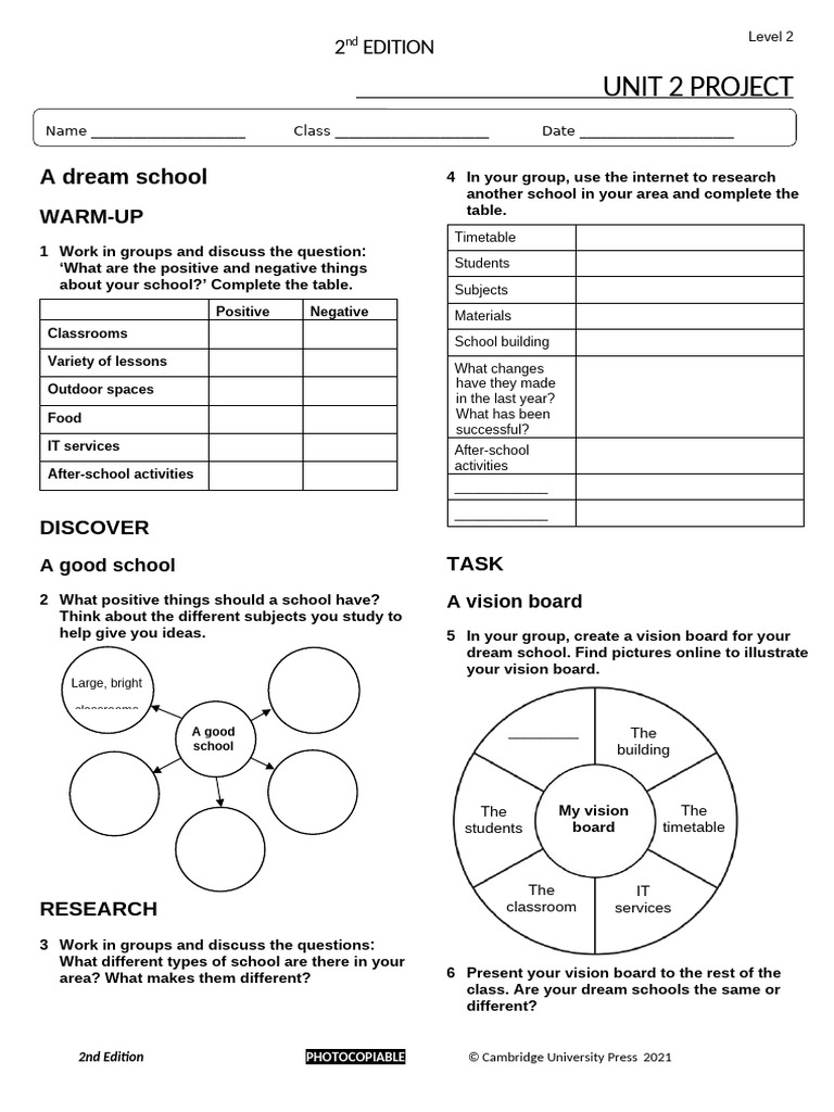 Thk2e BrE L2 Projects Unit 2 | PDF | Cognition | Learning