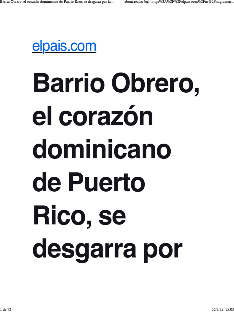 Barrio Obrero: Impacto de las Redadas ICE | PDF | República Dominicana ...