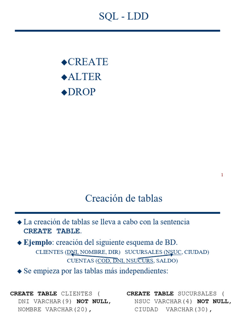 DDL DML | PDF | SQL | Gestión de datos