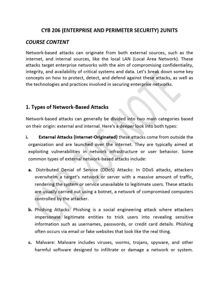Enterprise Network Security Overview | PDF | Computer Security | Security