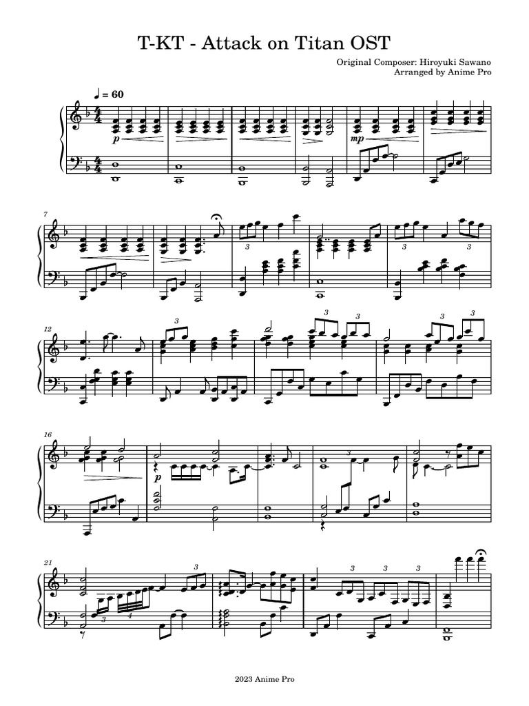 T Kt Attack On Titan Ost Pdf