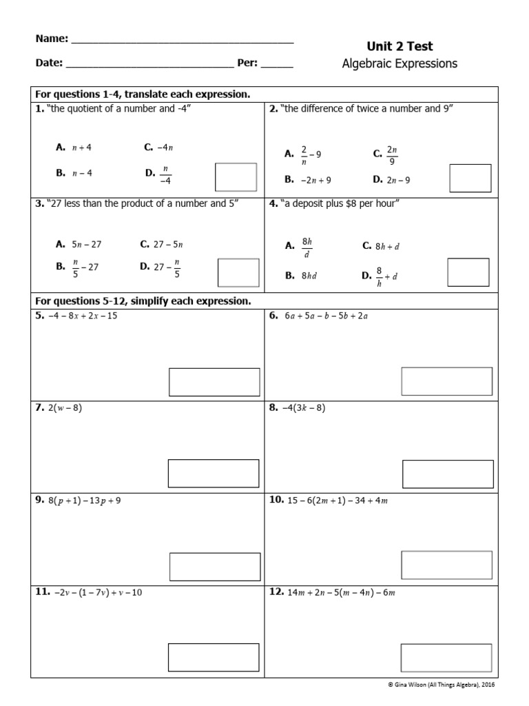 Unit 2 - Algebraic Expressions-51-54 | PDF | Chess Openings | Mathematics