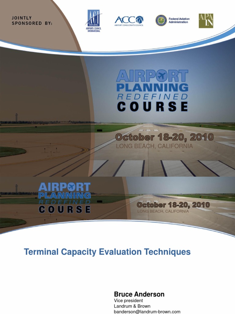 ACRP Anderson Terminal Capacity | PDF | Airport | Spreadsheet