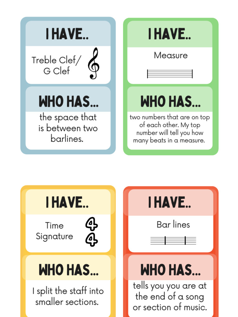 I Have.. I Have..: Treble Clef/ G Clef Measure | PDF