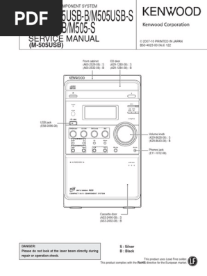 未使用保管品 KENWOOD LS-X50-M ペア スピーカー 元箱 説明書 Kenwood M505 Service Manual | PDF | Electrical Engineering