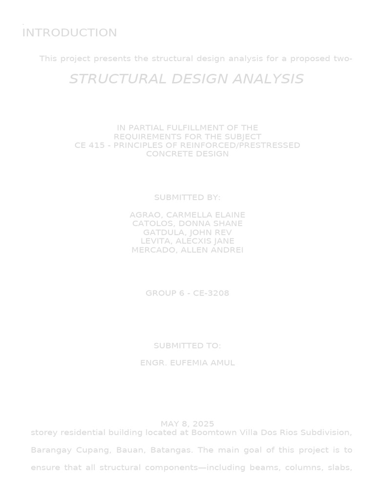 Structural Design Analysis for Two-Storey Home | PDF | Beam (Structure ...