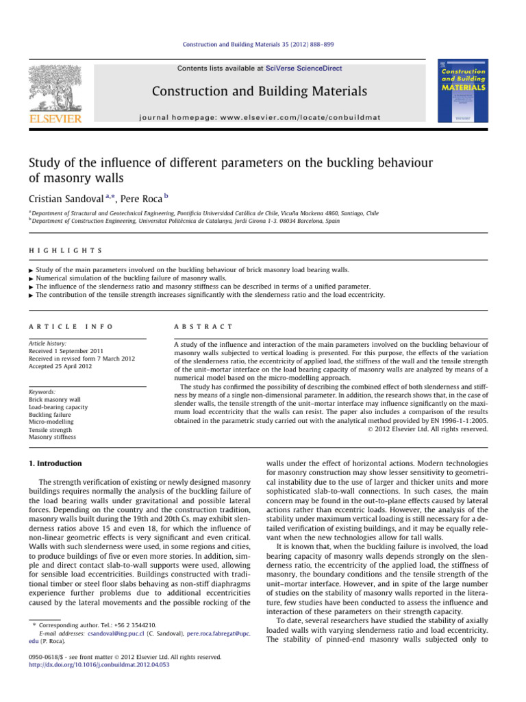 Study of The Influence of Different Parameters On The Buckling ...