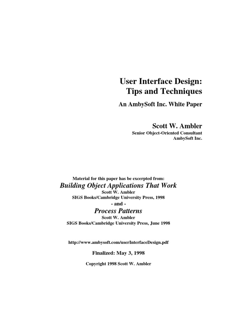 User Interface Design | PDF