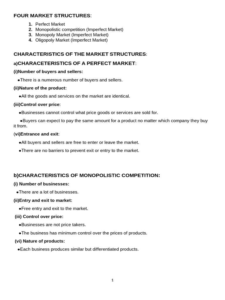 Imperfect Market Structures in South Africa | PDF | Monopoly | Perfect ...