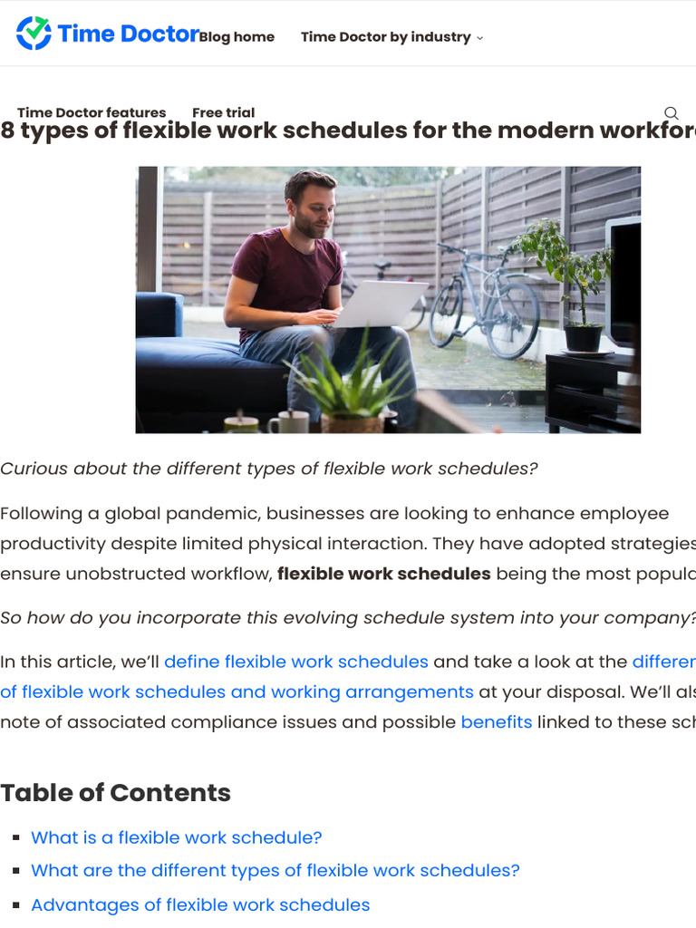 8 Types of Flexible Work Schedules For The Modern | PDF | Workweek And ...